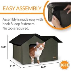 K&H Pet Products Extra-Wide Outdoor Unheated Kitty House -Trixie || Catit || Nature's Miracle Shop 100533 PT1. AC SS1800 V1624629035