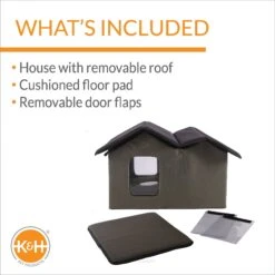 K&H Pet Products Extra-Wide Outdoor Unheated Kitty House -Trixie || Catit || Nature's Miracle Shop 100533 PT2. AC SS1800 V1624629478