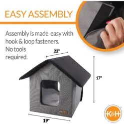 K&H Pet Products Outdoor Heated Kitty House Cat Shelter -Trixie || Catit || Nature's Miracle Shop 100537 PT1. AC SS1800 V1637628413