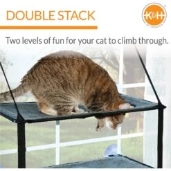 K&H Pet Products EZ Mount Double Stack Kitty Sill Cat Window Perch -Trixie || Catit || Nature's Miracle Shop 100553 PT2. AC SS1800 V1630738292