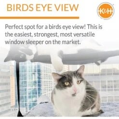 K&H Pet Products EZ Mount Double Stack Kitty Sill Cat Window Perch -Trixie || Catit || Nature's Miracle Shop 100553 PT4. AC SS1800 V1630736796