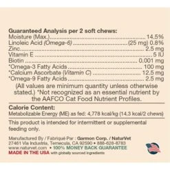 NaturVet Skin & Coat Plus Omegas Soft Chews Skin & Coat Supplement For Cats -Trixie || Catit || Nature's Miracle Shop 100663 PT1. AC SS1800 V1473889734