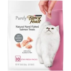 Purina Fancy Feast Purely Natural Hand-Flaked Salmon Soft Cat Treat