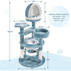 Yaheetech Ocean-Themed Multi-Level 45.5-in Cat Tree -Trixie || Catit || Nature's Miracle Shop 1033006 PT2. AC SS1800 V1702674045