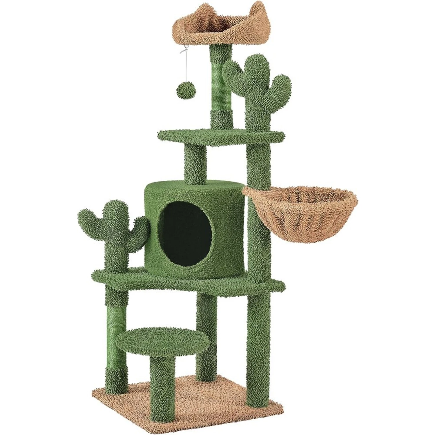 Yaheetech Cactus 53-in Sisal Cat Tree 4 Yaheetech Cactus 53-in Sisal Cat Tree - Image 2