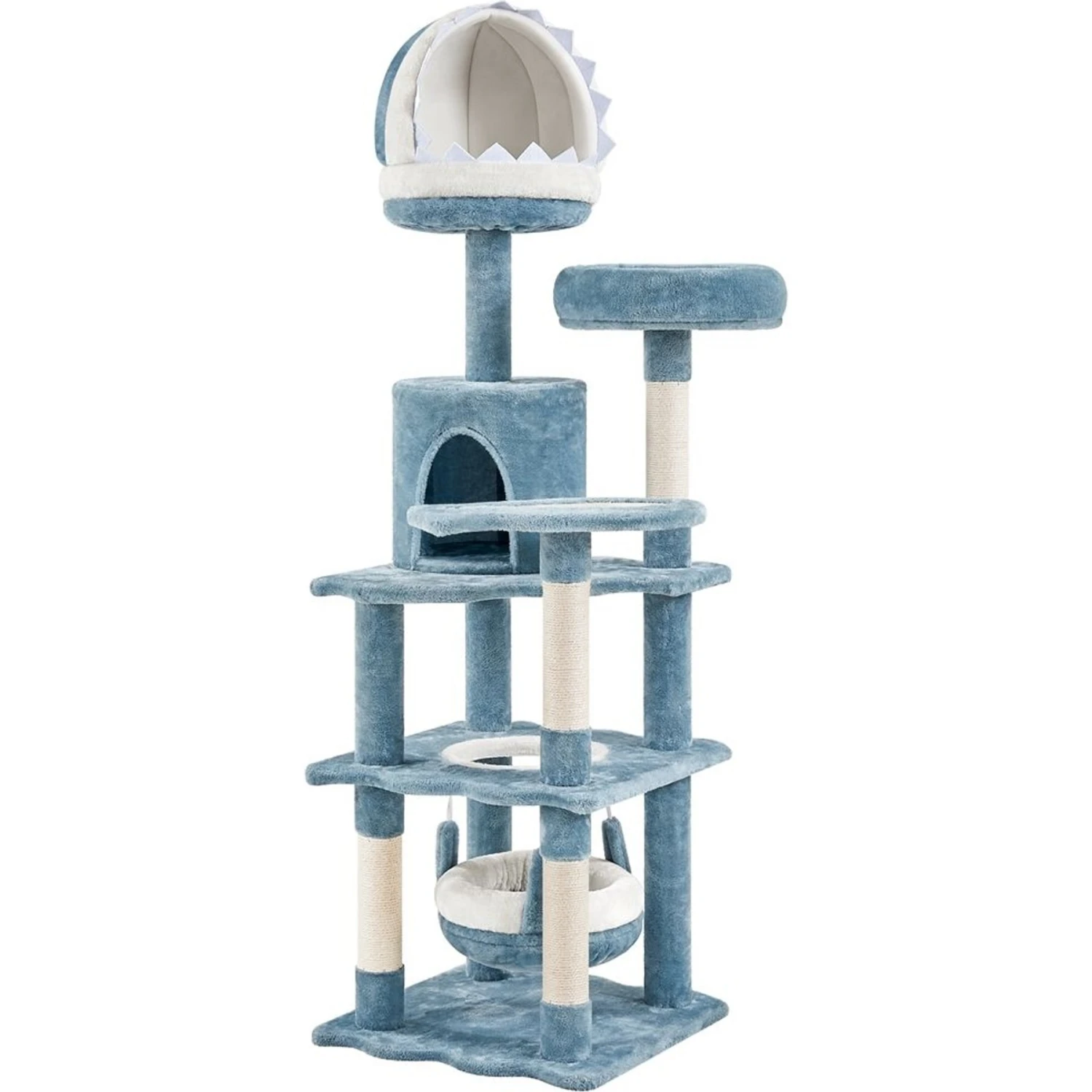 Yaheetech Ocean-Themed 61-in Cat Tree 4 Yaheetech Ocean-Themed 61-in Cat Tree - Image 2