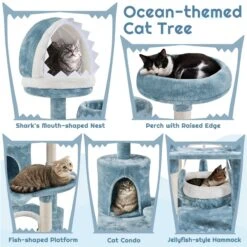 Yaheetech Ocean-Themed 61-in Cat Tree 12 Yaheetech Ocean-Themed 61-in Cat Tree -Trixie || Catit || Nature's Miracle Shop 1033054 PT3. AC SS1800 V1702673510