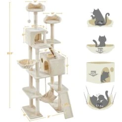 Yaheetech Multi-Level 82.5-in Cat Tree & Condo -Trixie || Catit || Nature's Miracle Shop 1033078 PT2. AC SS1800 V1702673510
