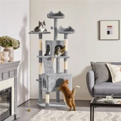 Yaheetech 72-in Plush Cat Tree & Condo