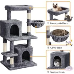 Yaheetech 46.5-in Plush Cat Tree & Condo -Trixie || Catit || Nature's Miracle Shop 1036310 PT3. AC SS1800 V1703798769
