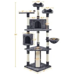Yaheetech 79-in Plush Cat Tree & Condo -Trixie || Catit || Nature's Miracle Shop 1036326 PT2. AC SS1800 V1703797678