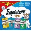 Temptations Feline Favorites Classic Variety Pack Soft & Crunchy Cat Treats, 3-oz Bag, Case Of 4
