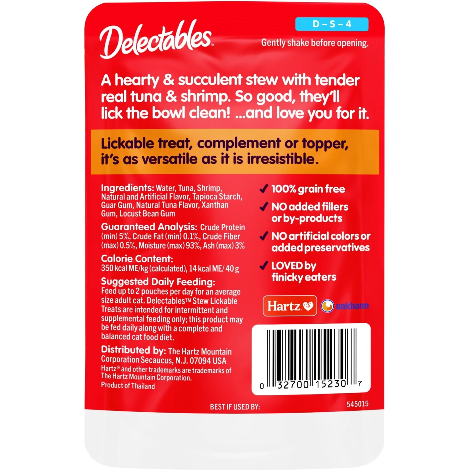 Hartz Delectables Stew Tuna & Shrimp Lickable Cat Treat 5 Hartz Delectables Stew Tuna & Shrimp Lickable Cat Treat - Image 3
