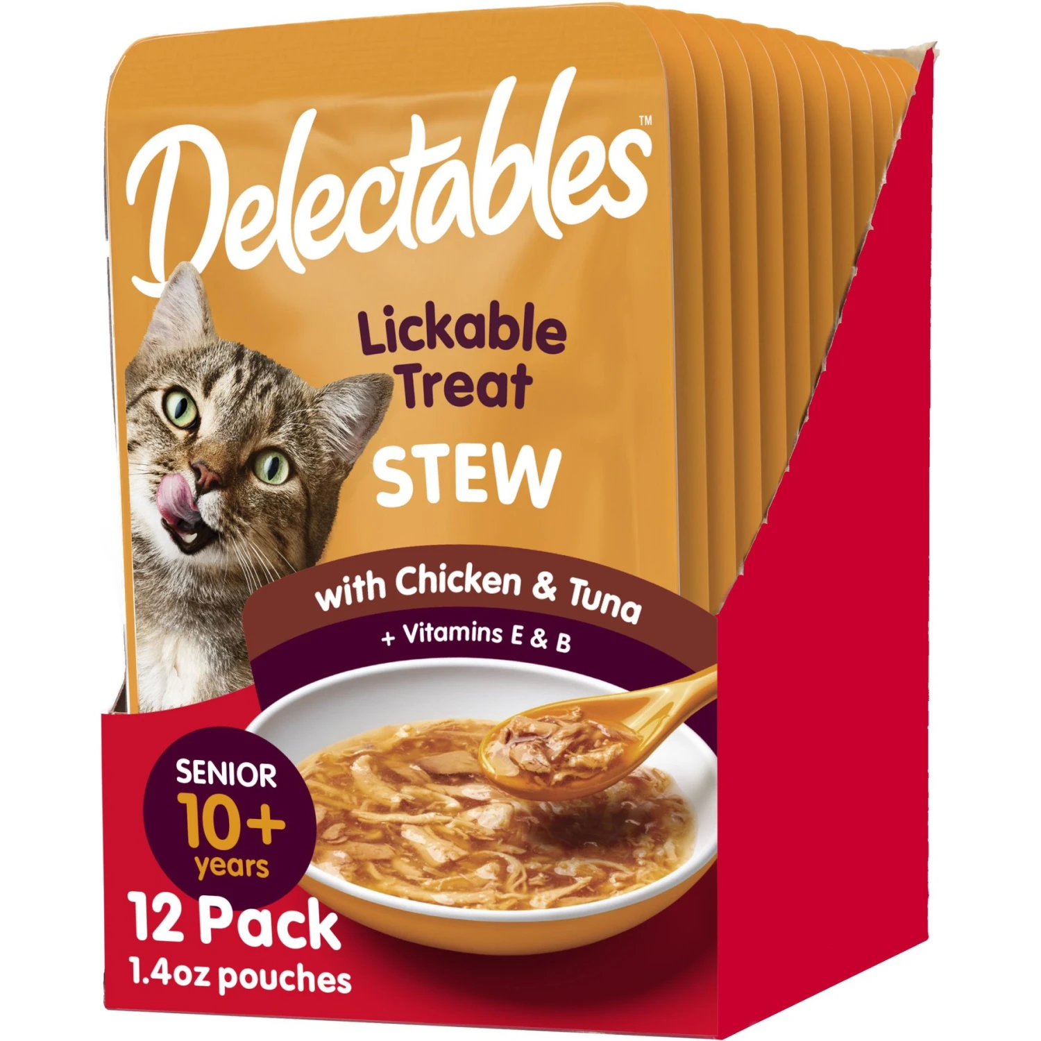 Hartz Delectables Stew Senior 10+ Chicken & Tuna Lickable Cat Treat 3 Hartz Delectables Stew Senior 10+ Chicken & Tuna Lickable Cat Treat