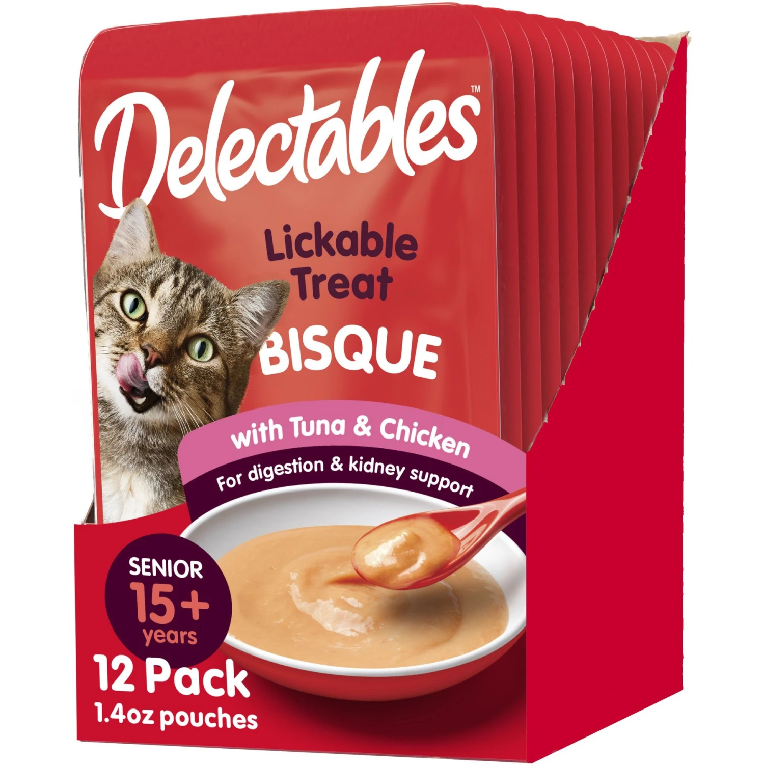 Hartz Delectables Bisque Senior 15+ Tuna & Chicken Lickable Cat Treat 3 Hartz Delectables Bisque Senior 15+ Tuna & Chicken Lickable Cat Treat