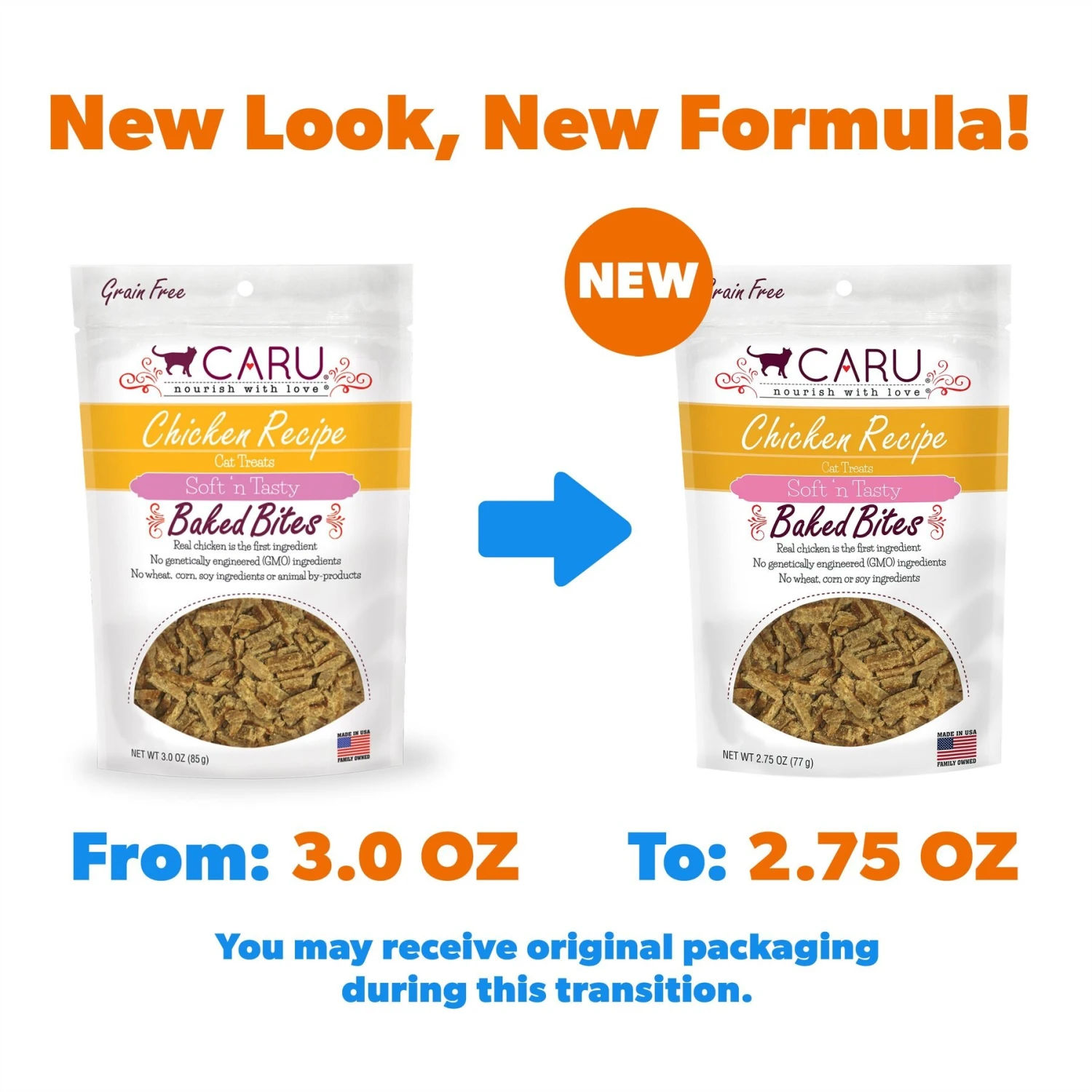 Caru Soft 'n Tasty Baked Bites Chicken Recipe Grain-Free Cat Treats 4 Caru Soft 'n Tasty Baked Bites Chicken Recipe Grain-Free Cat Treats - Image 2