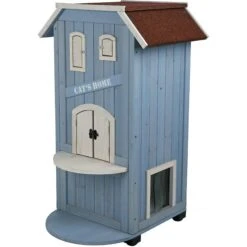 TRIXIE 3-Story Outdoor Wooden Cat House -Trixie || Catit || Nature's Miracle Shop 107263 PT1. AC SS1800 V1582909394