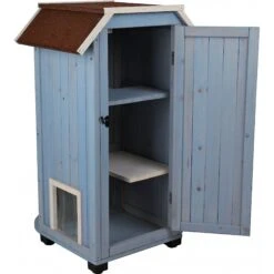 TRIXIE 3-Story Outdoor Wooden Cat House -Trixie || Catit || Nature's Miracle Shop 107263 PT3. AC SS1800 V1582909395