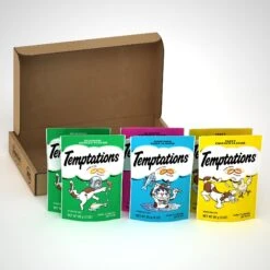 Temptations Feline Favorites Variety Pack Soft & Crunchy Cat Treats, 3-oz Bag, Case Of 6