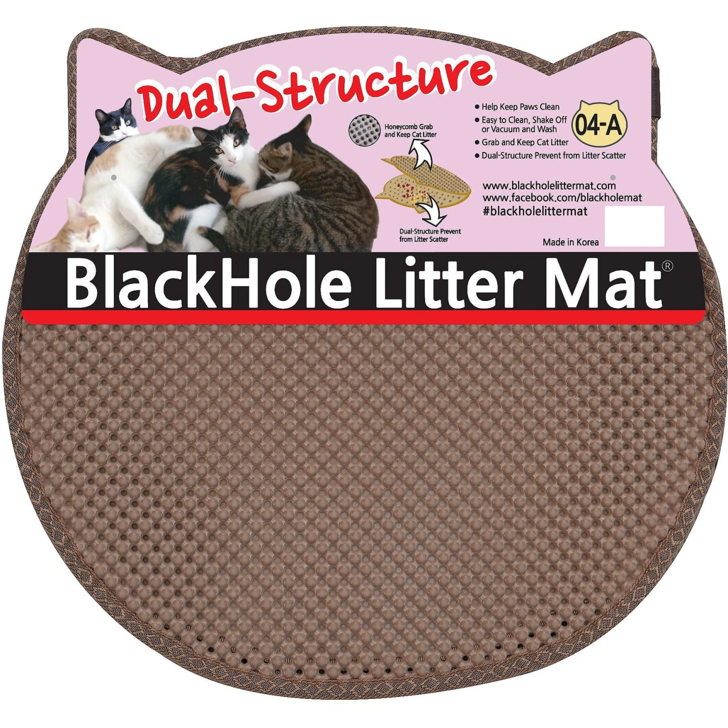 Moonshuttle Headshaped Blackhole Litter Mat 3 Moonshuttle Headshaped Blackhole Litter Mat
