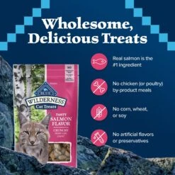 Blue Buffalo Wilderness Salmon Formula Crunchy Grain-Free Cat Treats -Trixie || Catit || Nature's Miracle Shop 114181 PT6. AC SS1800 V1691768521