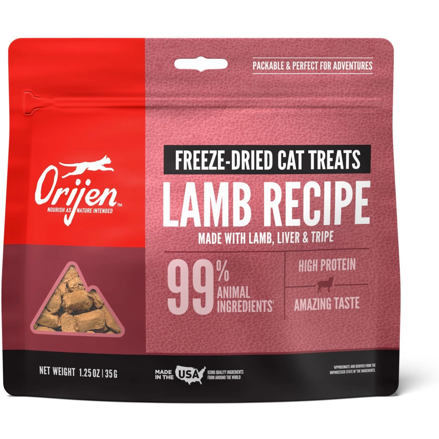 ORIJEN Grass-Fed Lamb Formula Grain-Free Freeze-Dried Cat Treats 3 ORIJEN Grass-Fed Lamb Formula Grain-Free Freeze-Dried Cat Treats