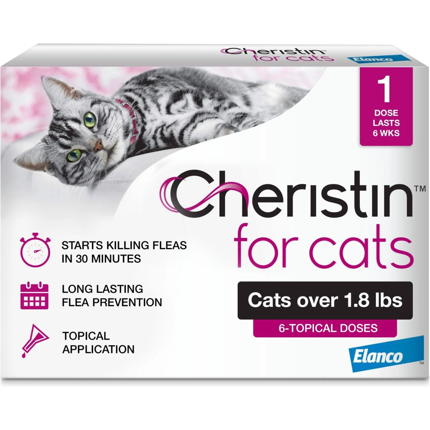 Cheristin Flea Spot Treatment For Cats, Over 1.8 Lbs 3 Cheristin Flea Spot Treatment For Cats, Over 1.8 Lbs
