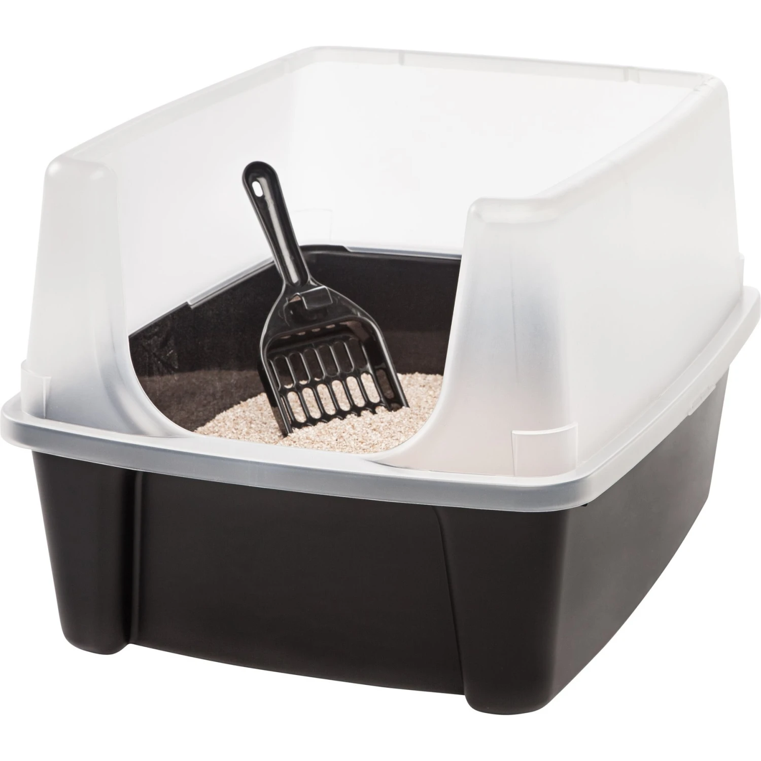 IRIS USA Open Top Litter Box With Scatter Shield & Scoop 5 IRIS USA Open Top Litter Box With Scatter Shield & Scoop - Image 3