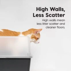 IRIS USA Open Top Litter Box With Scatter Shield & Scoop 14 IRIS USA Open Top Litter Box With Scatter Shield & Scoop -Trixie || Catit || Nature's Miracle Shop 116462 PT4. AC SS1800 V1680811611