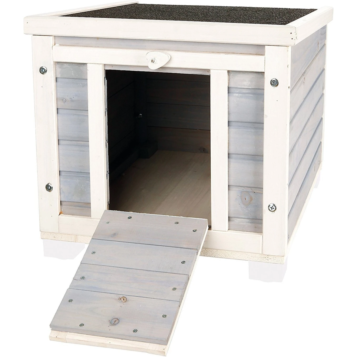 TRIXIE Outdoor Wooden Cat House 4 TRIXIE Outdoor Wooden Cat House - Image 2