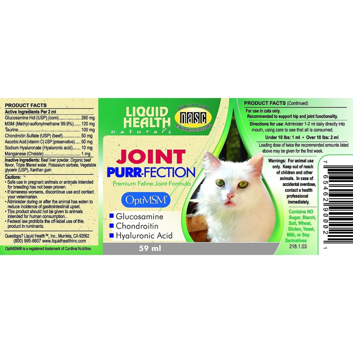 Liquid Health Pets Joint Purr-Fection Cat Supplement 6 Liquid Health Pets Joint Purr-Fection Cat Supplement - Image 4
