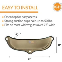 K&H Pet Products EZ Mount Kitty Sill Cat Window Perch -Trixie || Catit || Nature's Miracle Shop 121177 PT1. AC SS1800 V1630734725
