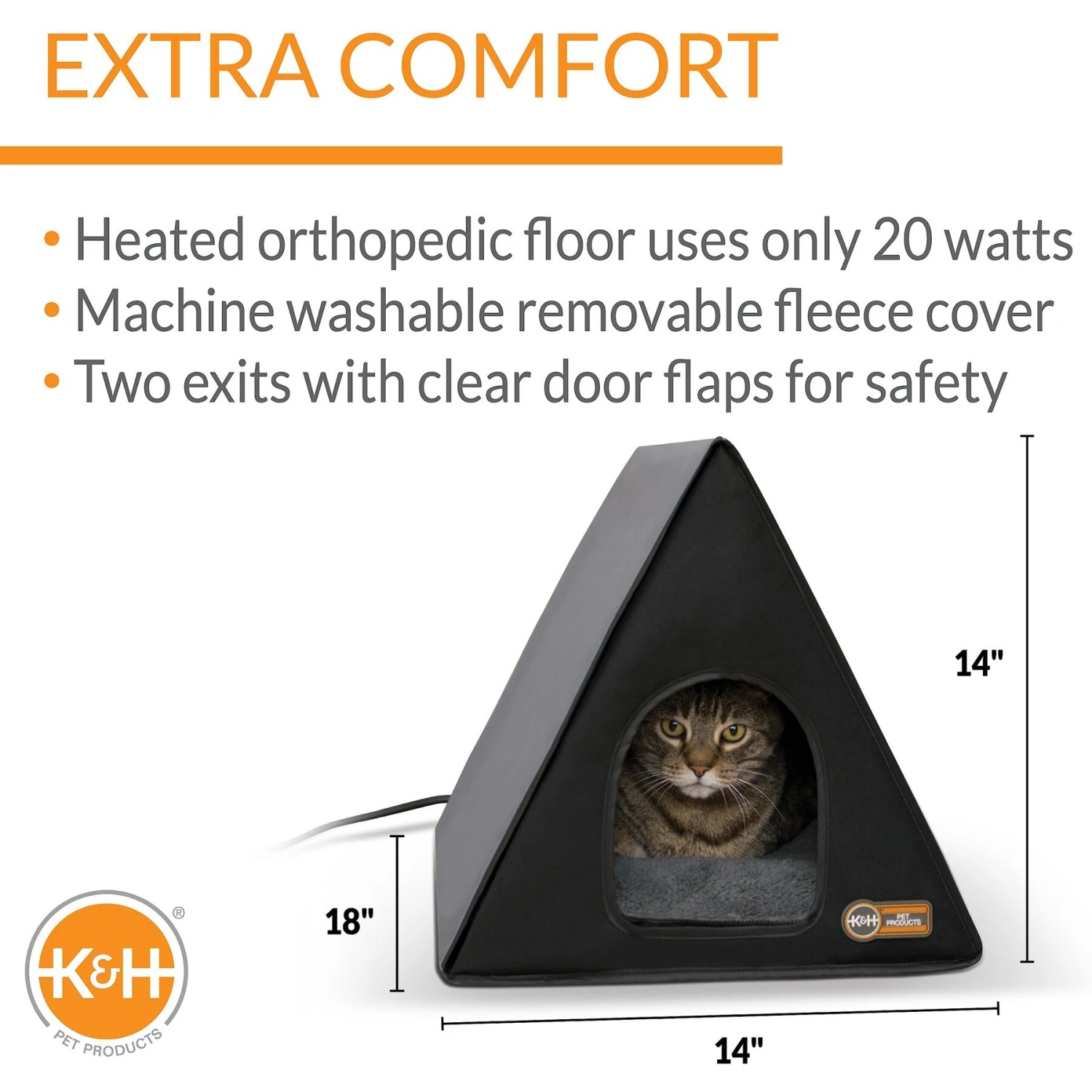 K&H Pet Products Heated A-Frame Cat House 4 K&H Pet Products Heated A-Frame Cat House - Image 2