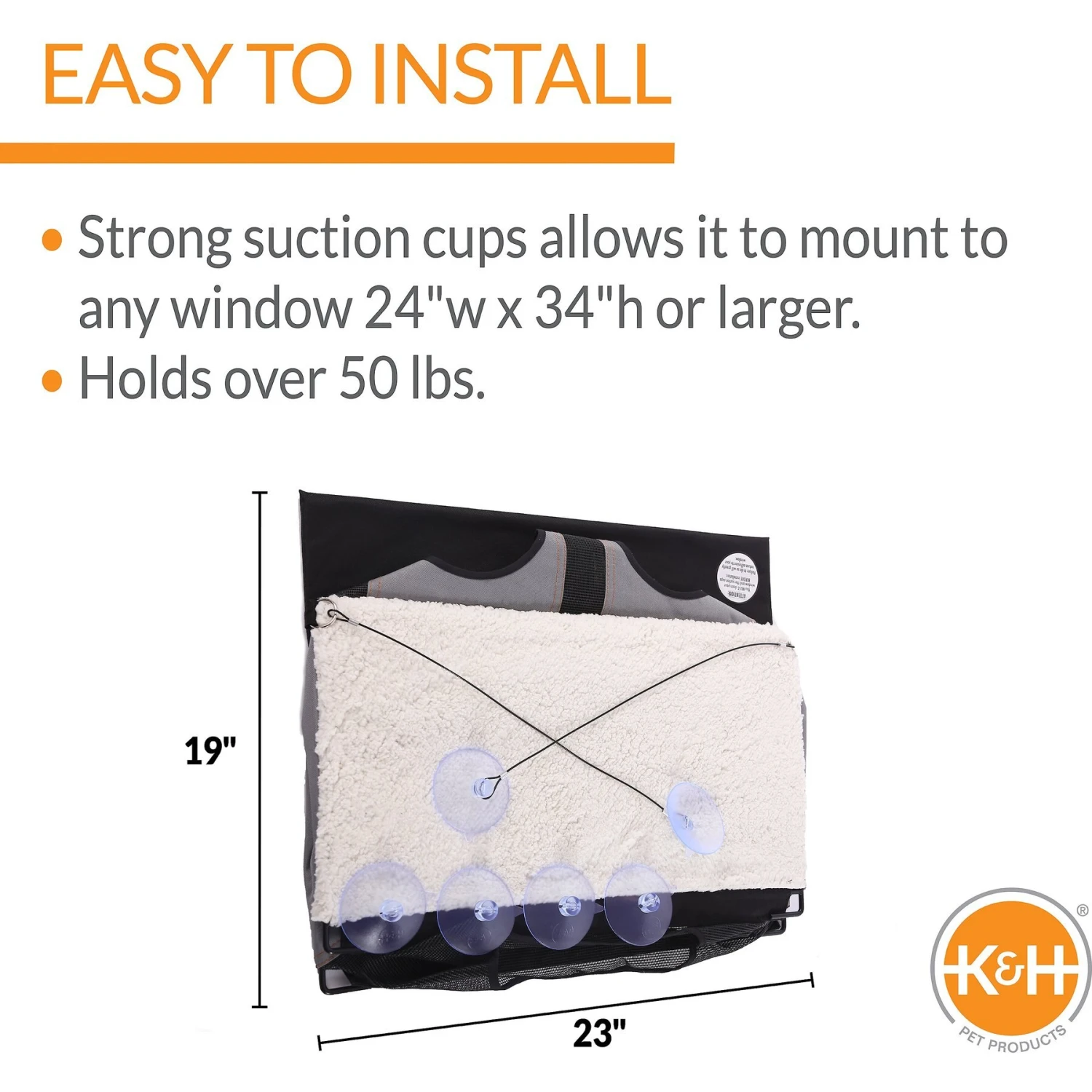 K&H Pet Products EZ Mount Penthouse Cat Window Perch 5 K&H Pet Products EZ Mount Penthouse Cat Window Perch - Image 3