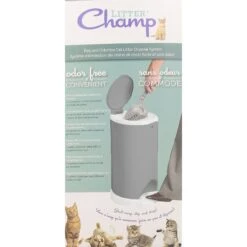 Litter Champ Premium Odor-Free Cat Litter Waste Disposal System, Grey -Trixie || Catit || Nature's Miracle Shop 127916 PT1. AC SS1800 V1522101796