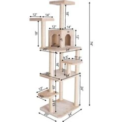 GleePet 74-in Faux Fur Cat Tree & Condo 19 GleePet 74-in Faux Fur Cat Tree & Condo -Trixie || Catit || Nature's Miracle Shop 130298 PT8. AC SS1800 V1639789314