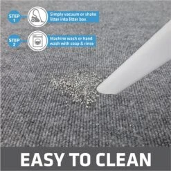 Drymate Corner Ridged Cat Litter Trapping Mat, Grey, 29.5-in X 29.5-in -Trixie || Catit || Nature's Miracle Shop 134952 PT3. AC SS1800 V1689627170
