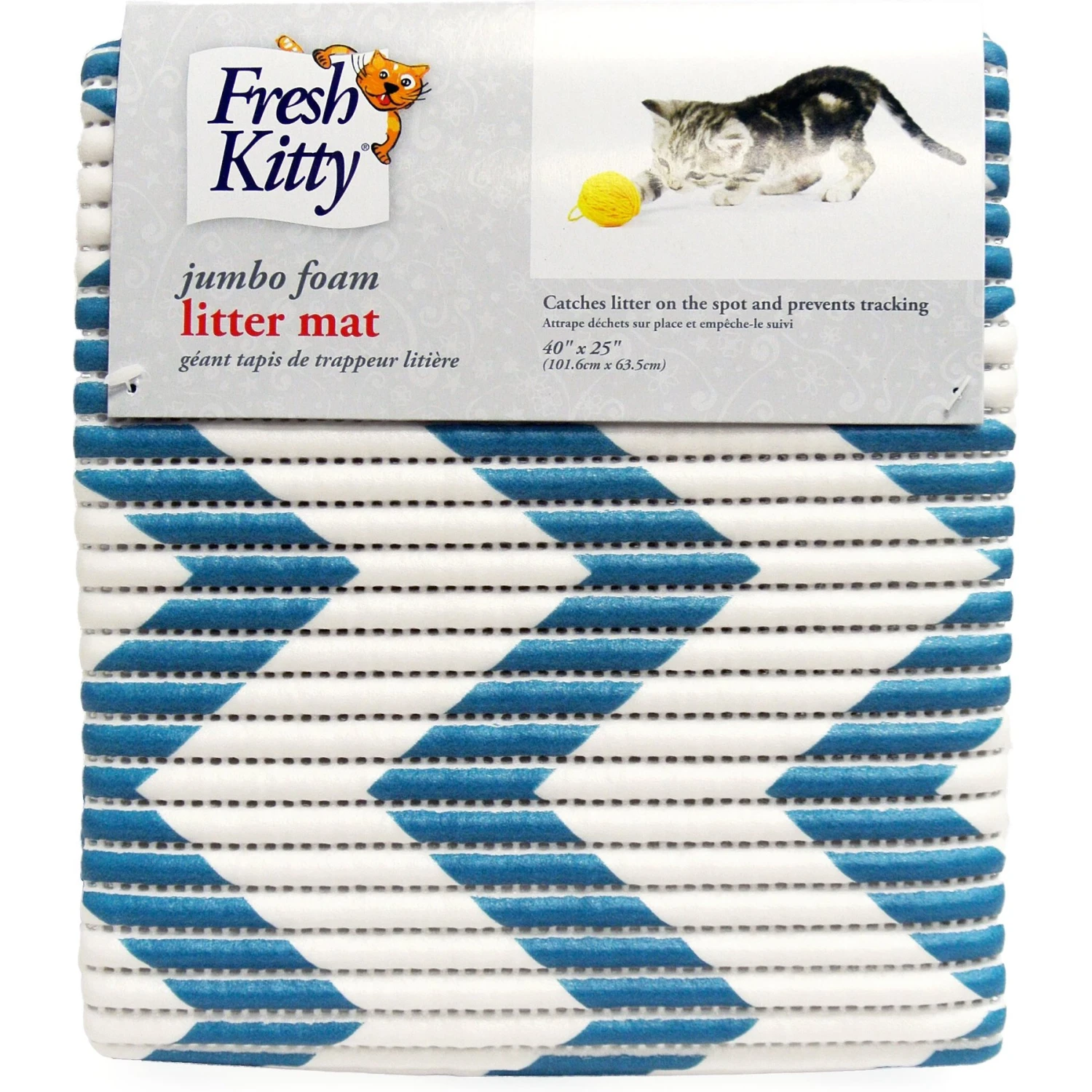 Fresh Kitty Jumbo Foam Chevron Cat Litter Mat 3 Fresh Kitty Jumbo Foam Chevron Cat Litter Mat