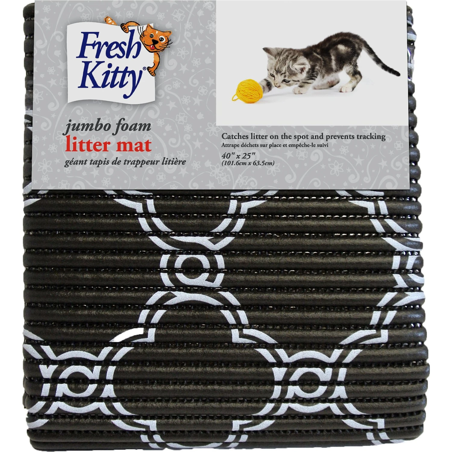 Fresh Kitty Jumbo Foam Quatrefoil Cat Litter Mat 3 Fresh Kitty Jumbo Foam Quatrefoil Cat Litter Mat