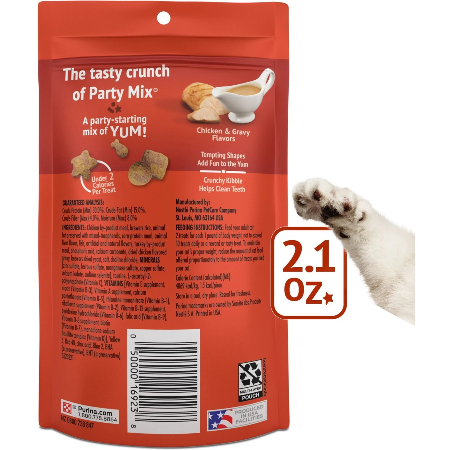 Friskies Party Mix Gravy-licious Chicken & Gravy Flavors Crunchy Cat Treats 4 Friskies Party Mix Gravy-licious Chicken & Gravy Flavors Crunchy Cat Treats - Image 2