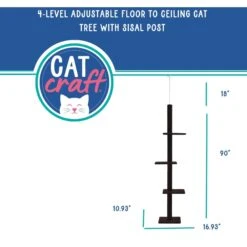 Cat Craft Floor-to-Ceiling Carpet Cat Tree -Trixie || Catit || Nature's Miracle Shop 136811 PT2. AC SS1800 V1689974536