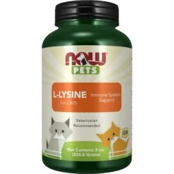 NOW Pets L-Lysine Immune System Support Cat Supplement