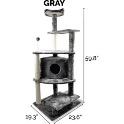 Tiger Tough Platform House Playground 59.8-in Faux Fur Cat Tree & Condo 10 Tiger Tough Platform House Playground 59.8-in Faux Fur Cat Tree & Condo -Trixie || Catit || Nature's Miracle Shop 140766 PT1. AC SS1800 V1618276909