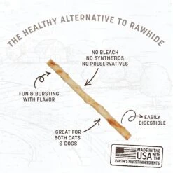 Earth Animal No-Hide Stix Long Lasting Natural Rawhide Alternative Salmon Recipe Chew Dog & Cat Treat Sticks 13 Earth Animal No-Hide Stix Long Lasting Natural Rawhide Alternative Salmon Recipe Chew Dog & Cat Treat Sticks -Trixie || Catit || Nature's Miracle Shop 141870 PT2. AC SS1800 V1691604040