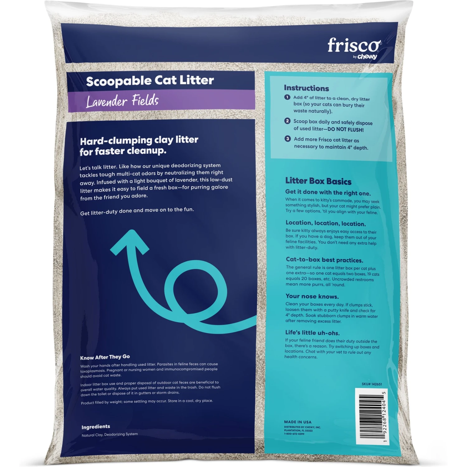 Frisco Lavender Fields Scented Clumping Clay Cat Litter, 40-lb Bag 5 Frisco Lavender Fields Scented Clumping Clay Cat Litter, 40-lb Bag - Image 3