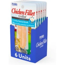 Inaba Tender Grilled Chicken Fillet In Scallop Flavored Broth Soft & Chewy Cat Treats