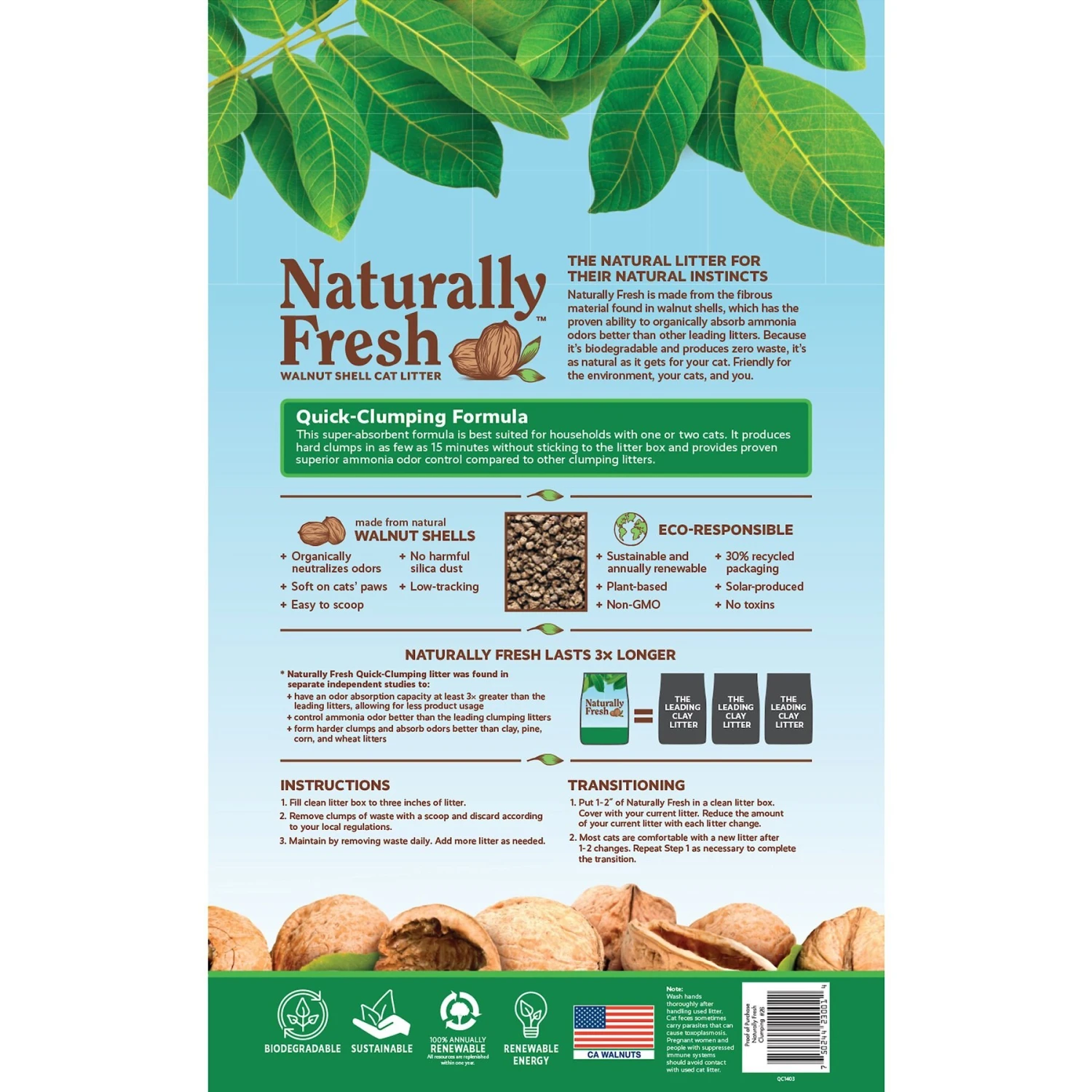 Naturally Fresh Unscented Clumping Walnut Cat Litter 4 Naturally Fresh Unscented Clumping Walnut Cat Litter - Image 2