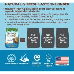 Naturally Fresh Alpine Meadow Scented Clumping Walnut Cat Litter -Trixie || Catit || Nature's Miracle Shop 144721 PT6. AC SS1800 V1595277080