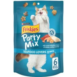 Friskies Party Mix Seafood Lovers Crunch Flavor Crunchy Cat Treats