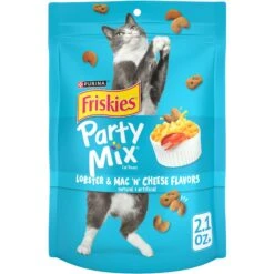 Friskies Party Mix Lobster & Mac 'N' Cheese Flavors Crunchy Cat Treats